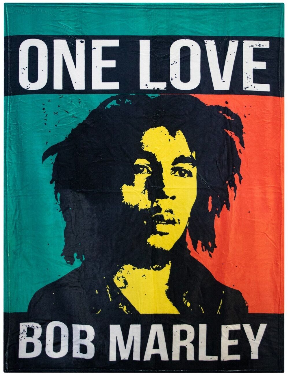 NEW - Bob Marley One Love - Throw Lightweight Blanket Super Soft 50" x40"